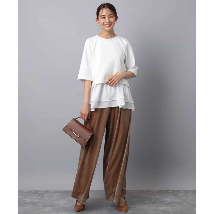 ポンチプルオーバー×ティアードフリルタンクトップ ツインセット/洗える | MK MICHEL KLEIN | 詳細画像8 