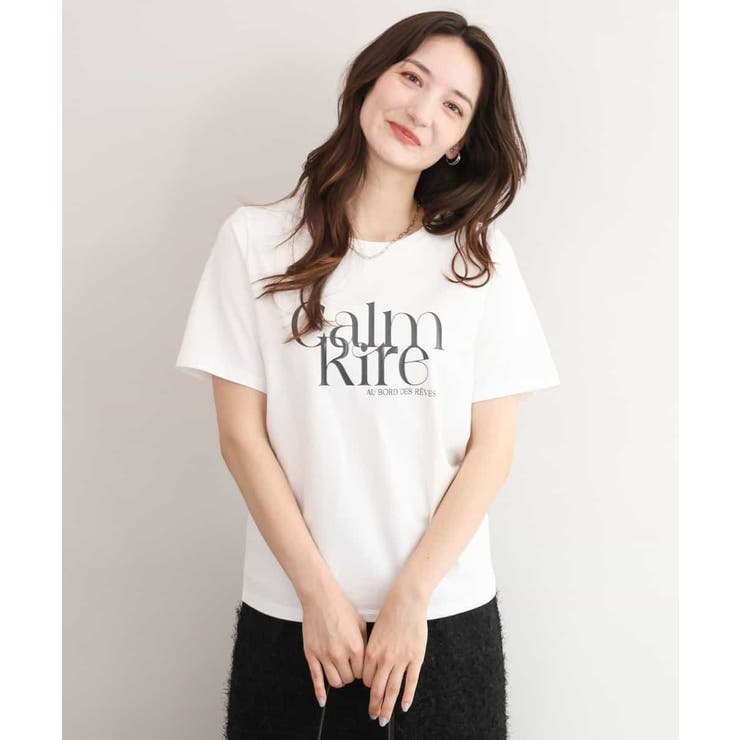 [接触冷感/洗える]コットンロゴTシャツ | MK MICHEL KLEIN | 詳細画像1 
