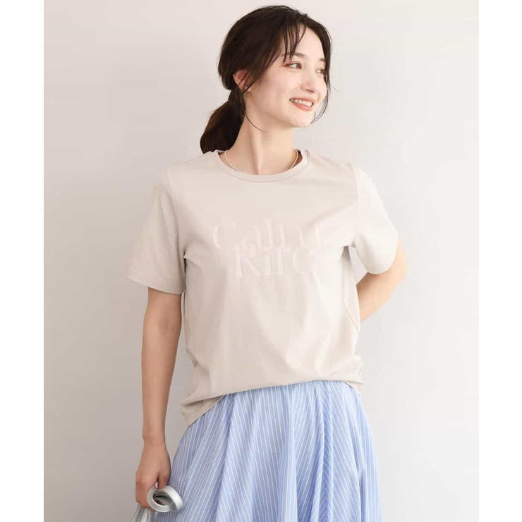 [接触冷感/洗える]コットンロゴTシャツ | MK MICHEL KLEIN | 詳細画像3 