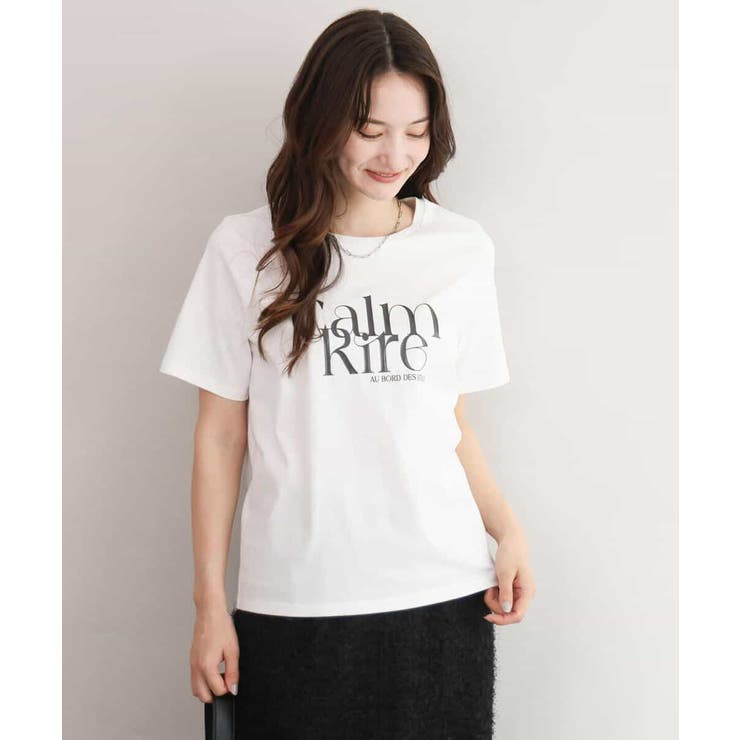 [接触冷感/洗える]コットンロゴTシャツ | MK MICHEL KLEIN | 詳細画像8 