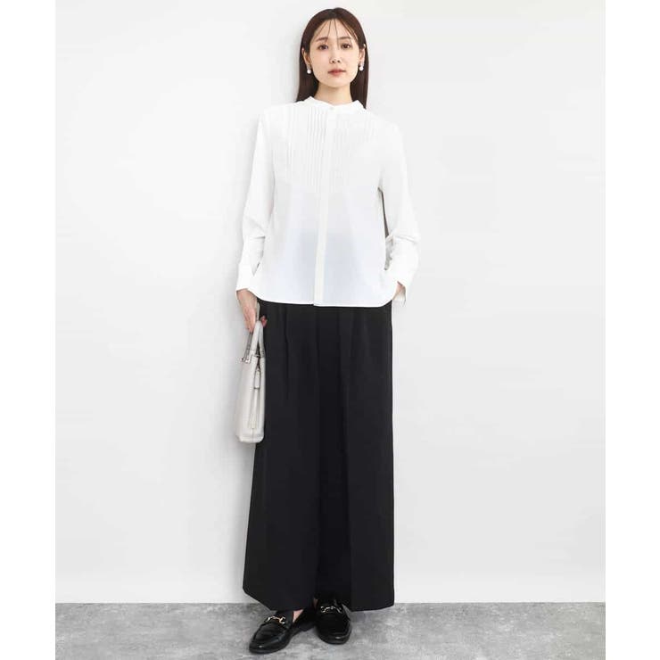 ストレートワイドシルエットパンツ（無地・チェック）/洗える | MK MICHEL KLEIN | 詳細画像24 