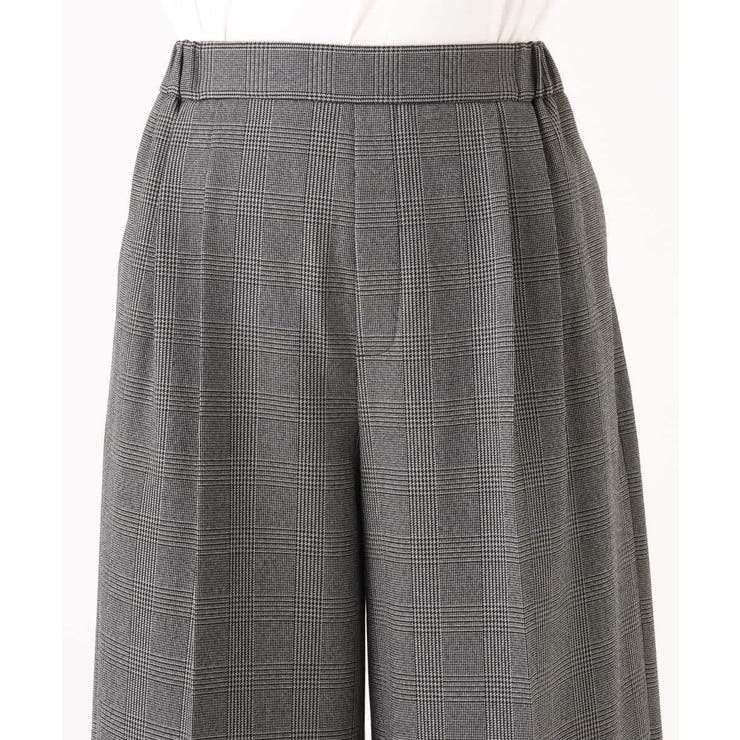 ストレートワイドシルエットパンツ（無地・チェック）/洗える | MK MICHEL KLEIN | 詳細画像49 