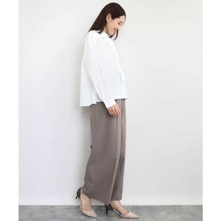 ストレートワイドシルエットパンツ（無地・チェック）/洗える | MK MICHEL KLEIN | 詳細画像60 