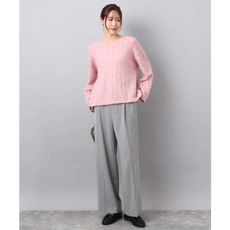 ツイード調両面起毛ワイドパンツ/洗える | MK MICHEL KLEIN | 詳細画像10 