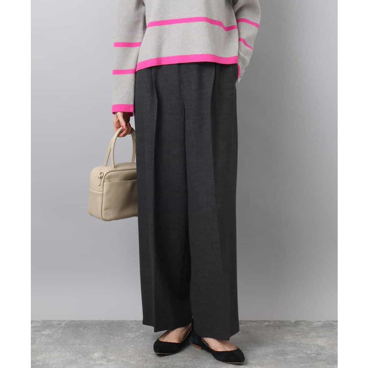 ツイード調両面起毛ワイドパンツ/洗える | MK MICHEL KLEIN | 詳細画像2 