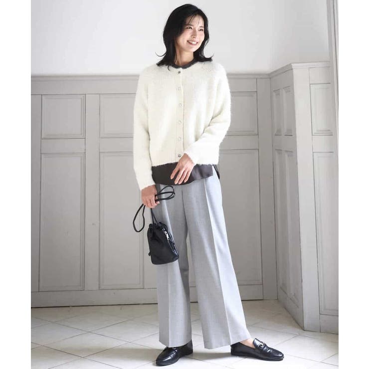 ツイード調両面起毛ワイドパンツ/洗える | MK MICHEL KLEIN | 詳細画像22 