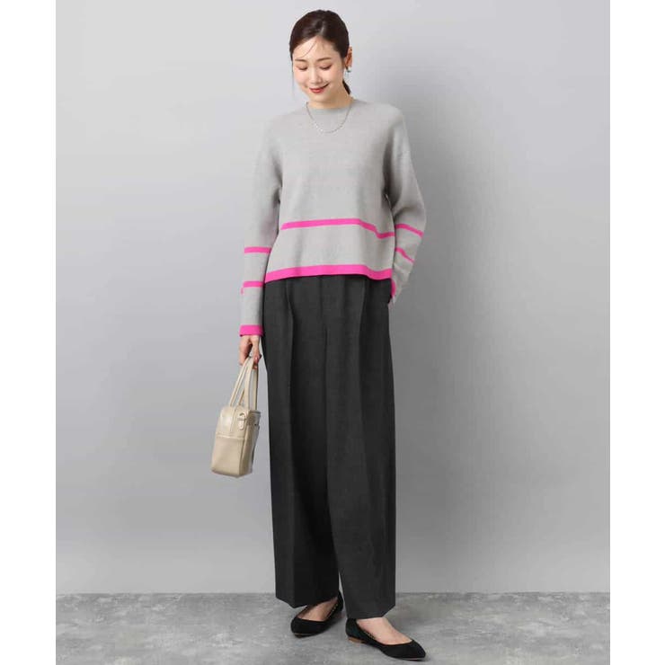 ツイード調両面起毛ワイドパンツ/洗える | MK MICHEL KLEIN | 詳細画像5 