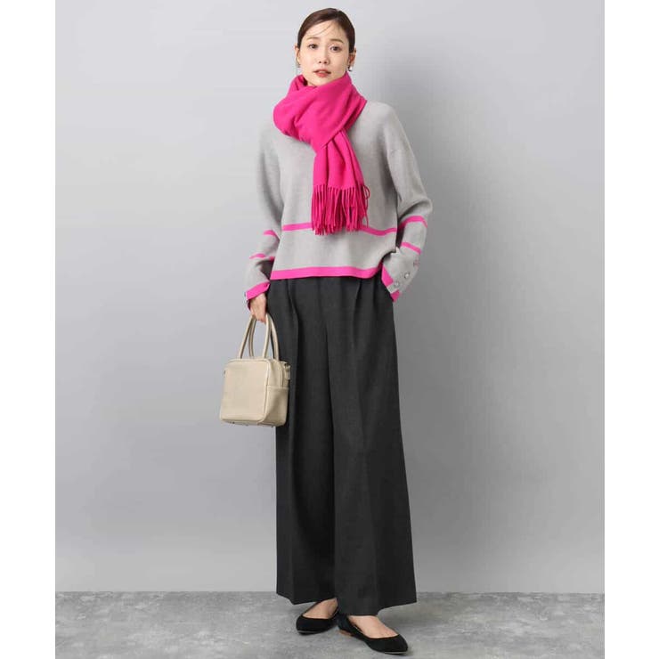 ツイード調両面起毛ワイドパンツ/洗える | MK MICHEL KLEIN | 詳細画像6 