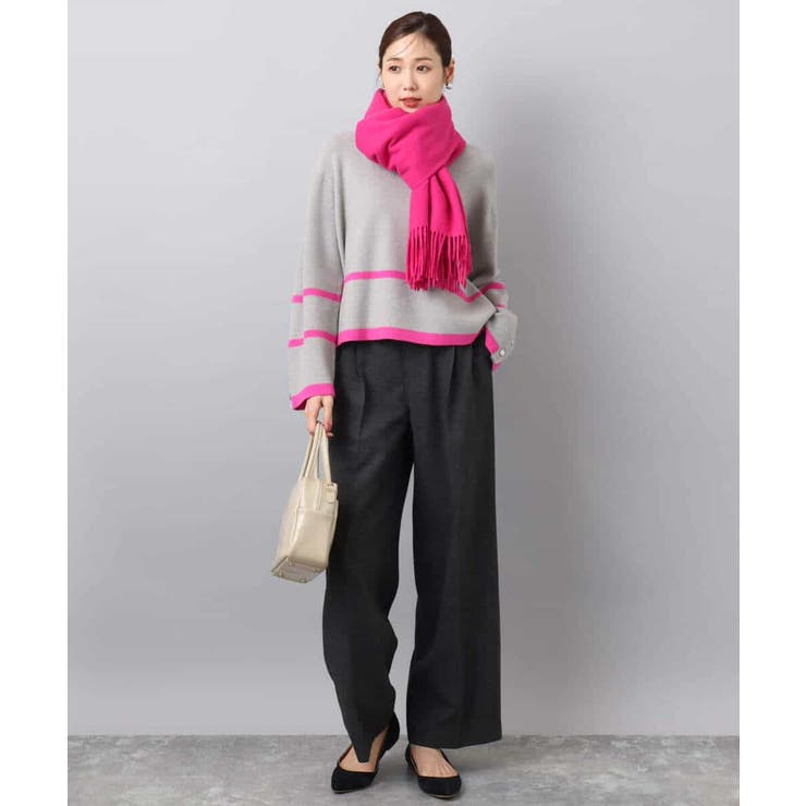 ツイード調両面起毛ワイドパンツ/洗える | MK MICHEL KLEIN | 詳細画像7 