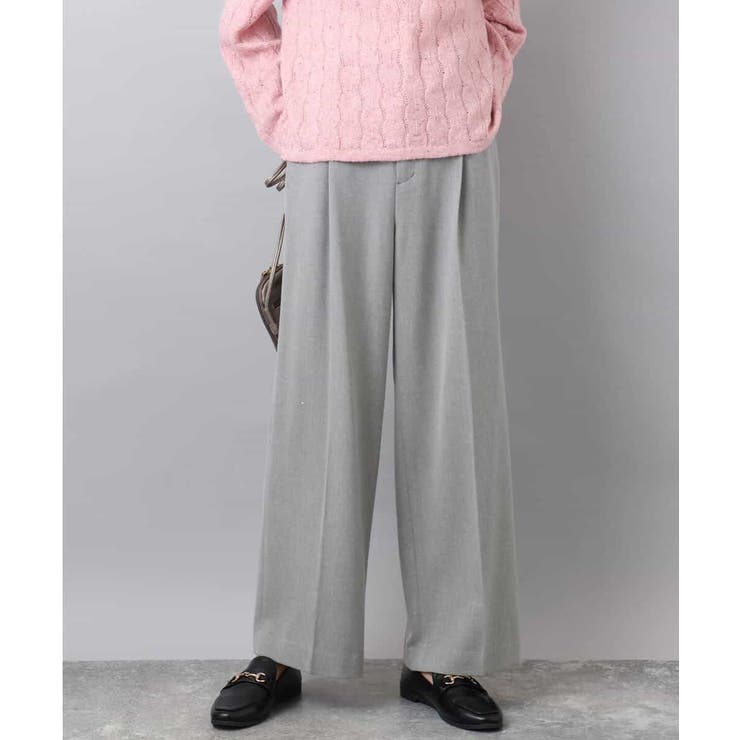 ツイード調両面起毛ワイドパンツ/洗える | MK MICHEL KLEIN | 詳細画像9 