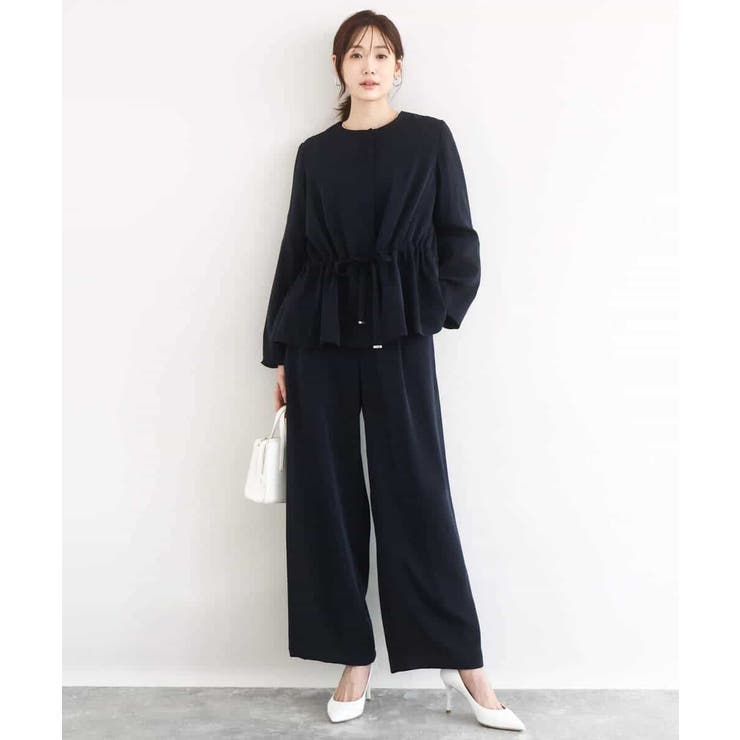 共地ベルト付きワイドパンツ/撥水/防シワ/洗える | MK MICHEL KLEIN | 詳細画像12 