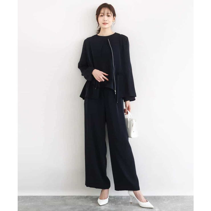 共地ベルト付きワイドパンツ/撥水/防シワ/洗える | MK MICHEL KLEIN | 詳細画像9 