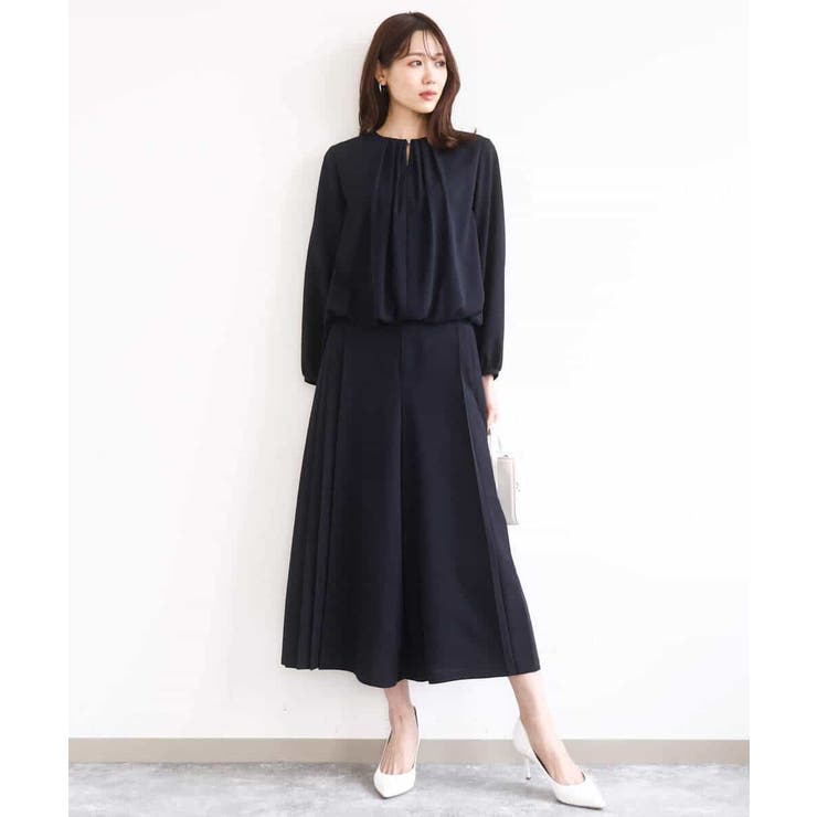 サイドプリーツガウチョパンツ/洗える | MK MICHEL KLEIN | 詳細画像16 