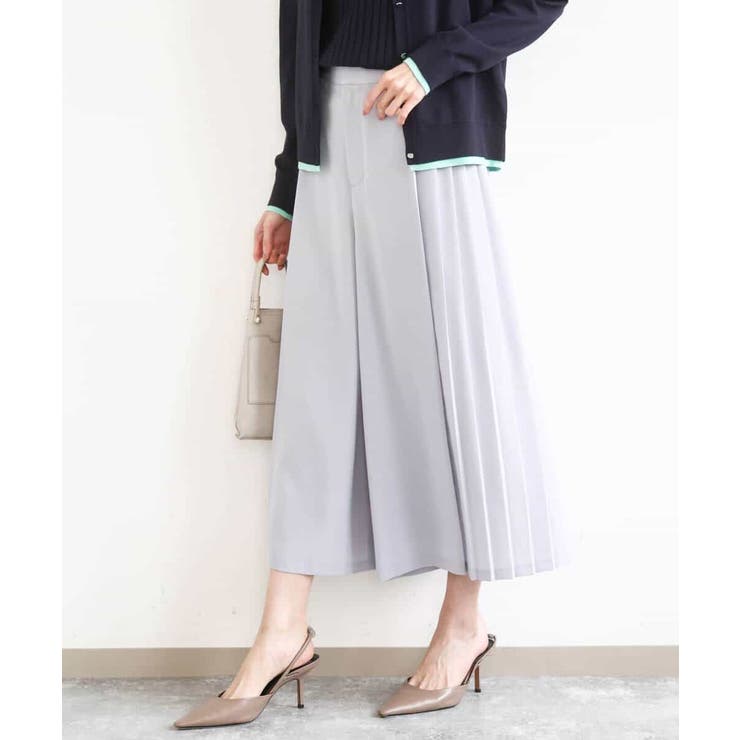 サイドプリーツガウチョパンツ/洗える | MK MICHEL KLEIN | 詳細画像2 