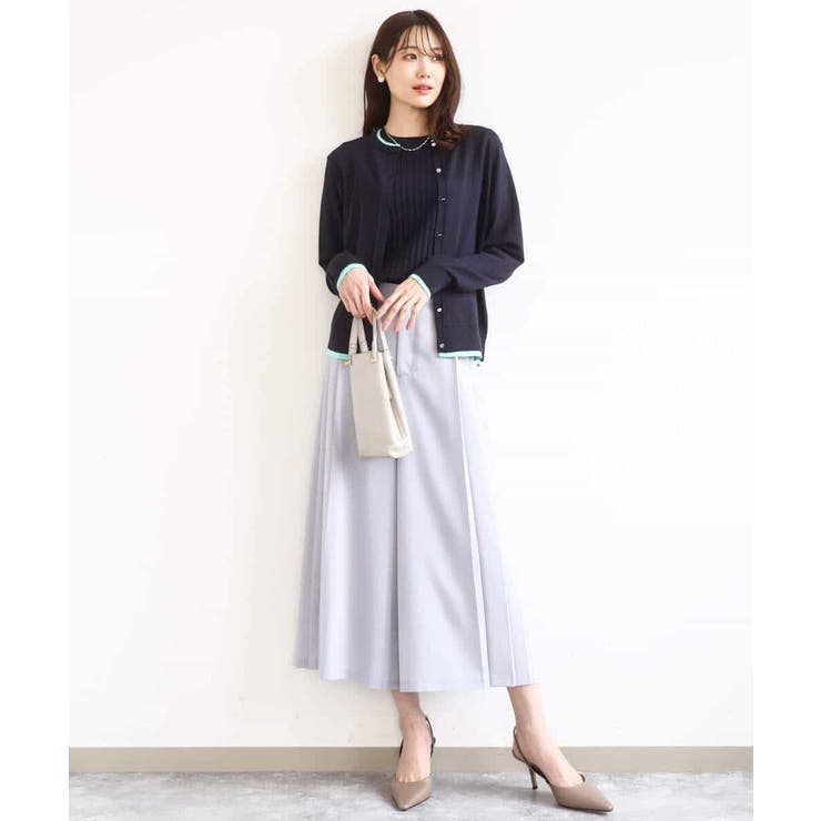 サイドプリーツガウチョパンツ/洗える | MK MICHEL KLEIN | 詳細画像3 