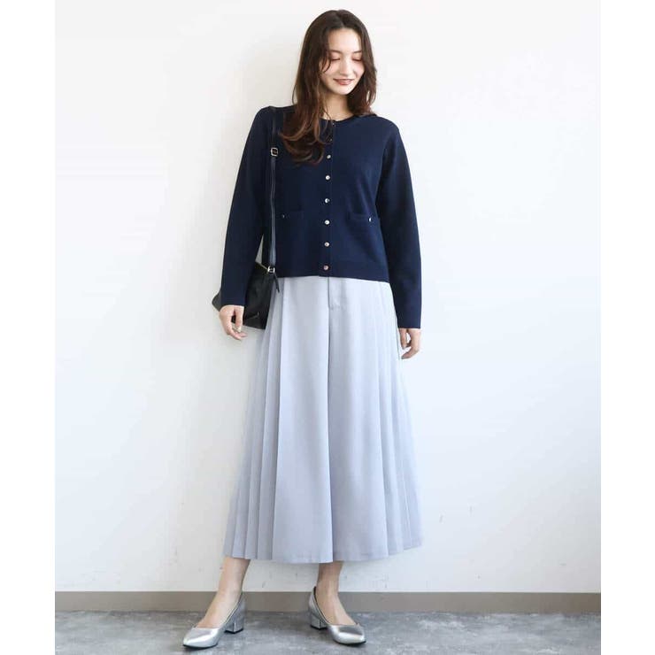 サイドプリーツガウチョパンツ/洗える | MK MICHEL KLEIN | 詳細画像8 