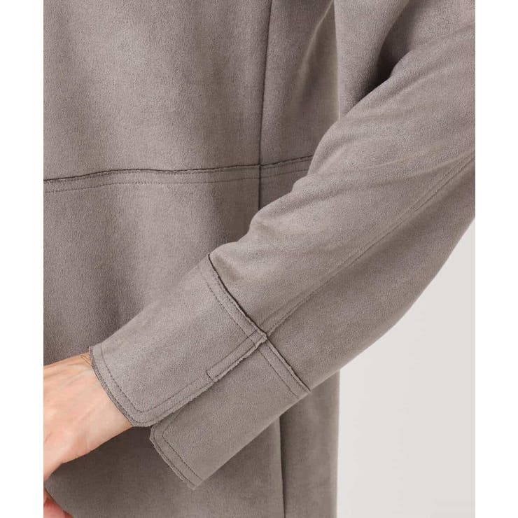 フェイクスウェードノーカラーコート/洗える | MK MICHEL KLEIN | 詳細画像19 