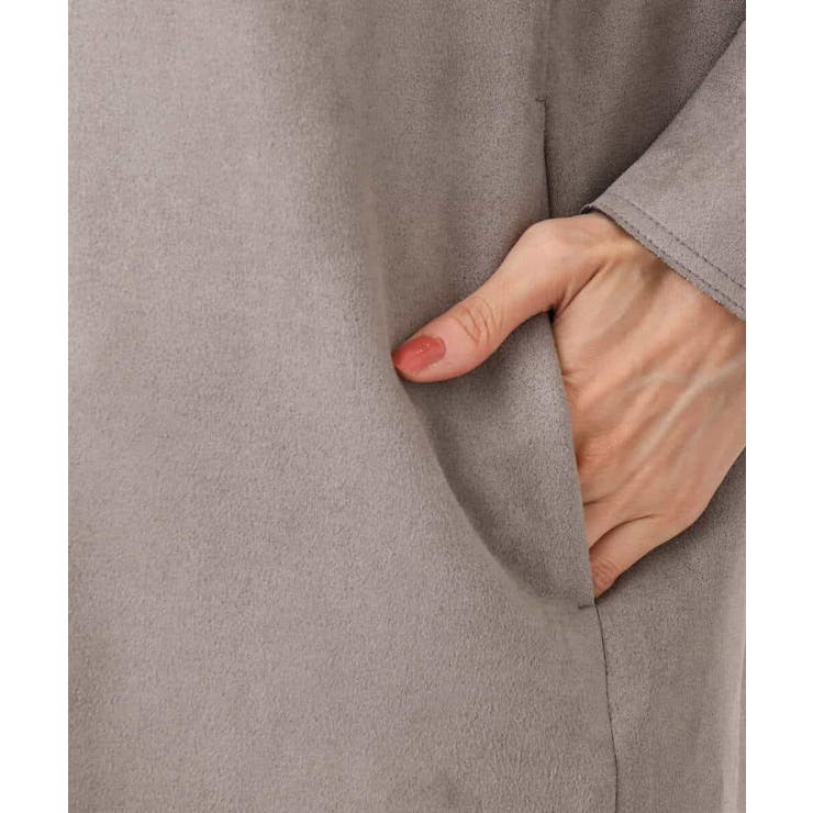 フェイクスウェードノーカラーコート/洗える | MK MICHEL KLEIN | 詳細画像20 