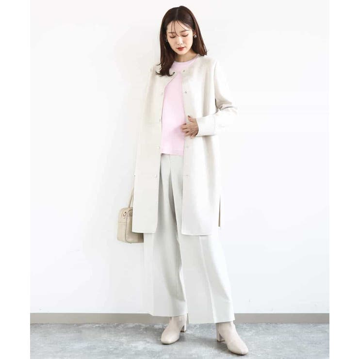 フェイクスウェードノーカラーコート/洗える | MK MICHEL KLEIN | 詳細画像13 