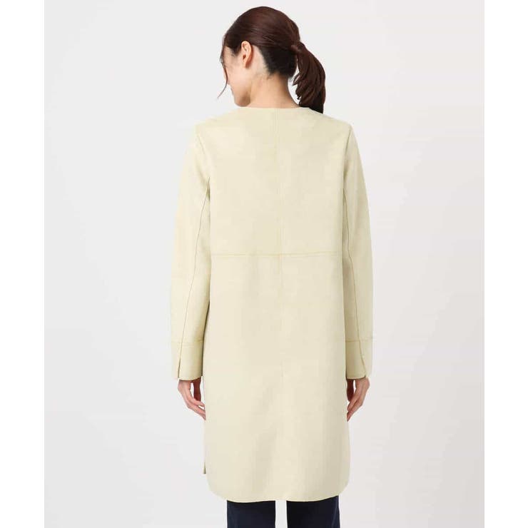 フェイクスウェードノーカラーコート/洗える | MK MICHEL KLEIN | 詳細画像24 