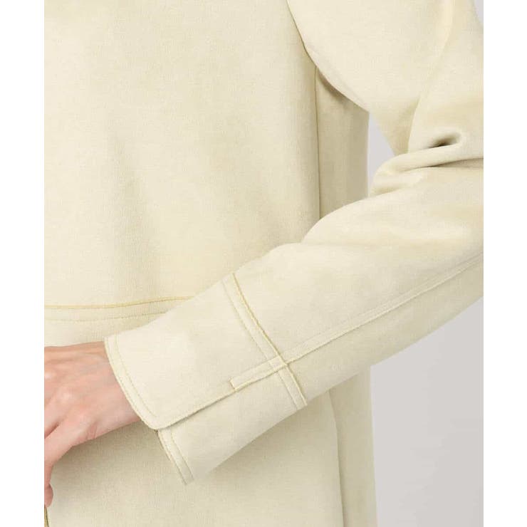 フェイクスウェードノーカラーコート/洗える | MK MICHEL KLEIN | 詳細画像26 