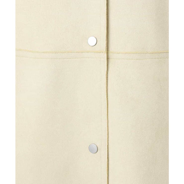 フェイクスウェードノーカラーコート/洗える | MK MICHEL KLEIN | 詳細画像4 