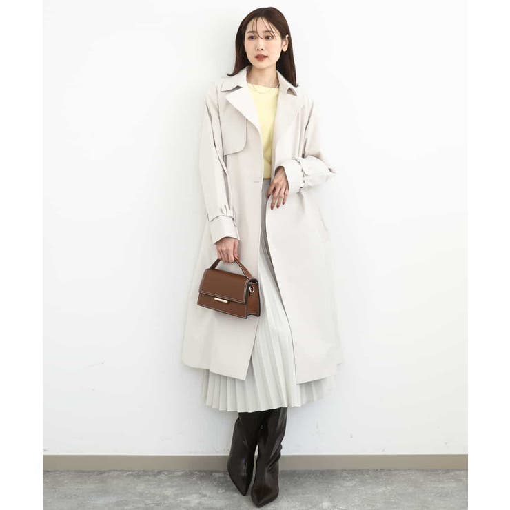 トレンチディティールロングコート/撥水/洗える | MK MICHEL KLEIN | 詳細画像1 