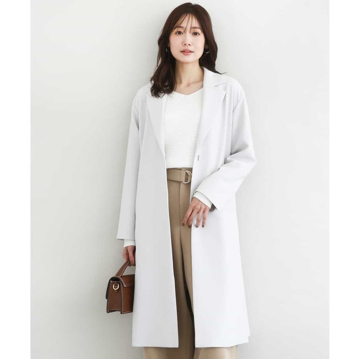 ライトグレー | ライトダブルクロスチェスターコート/洗える | MK MICHEL KLEIN