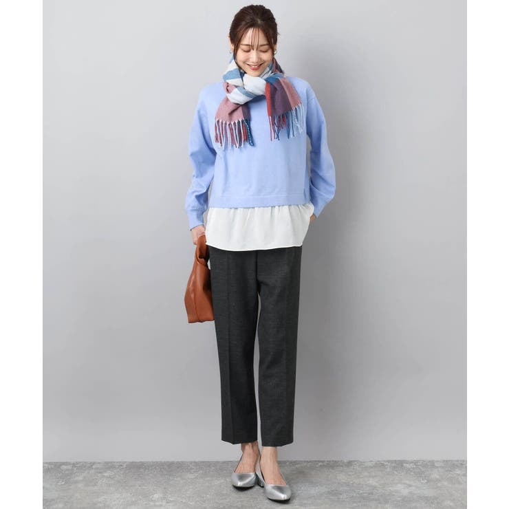 大判チェック柄ストール/洗える | MK MICHEL KLEIN | 詳細画像10 