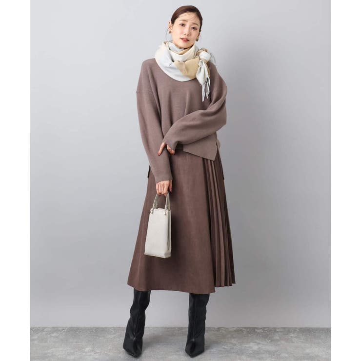 大判チェック柄ストール/洗える | MK MICHEL KLEIN | 詳細画像15 