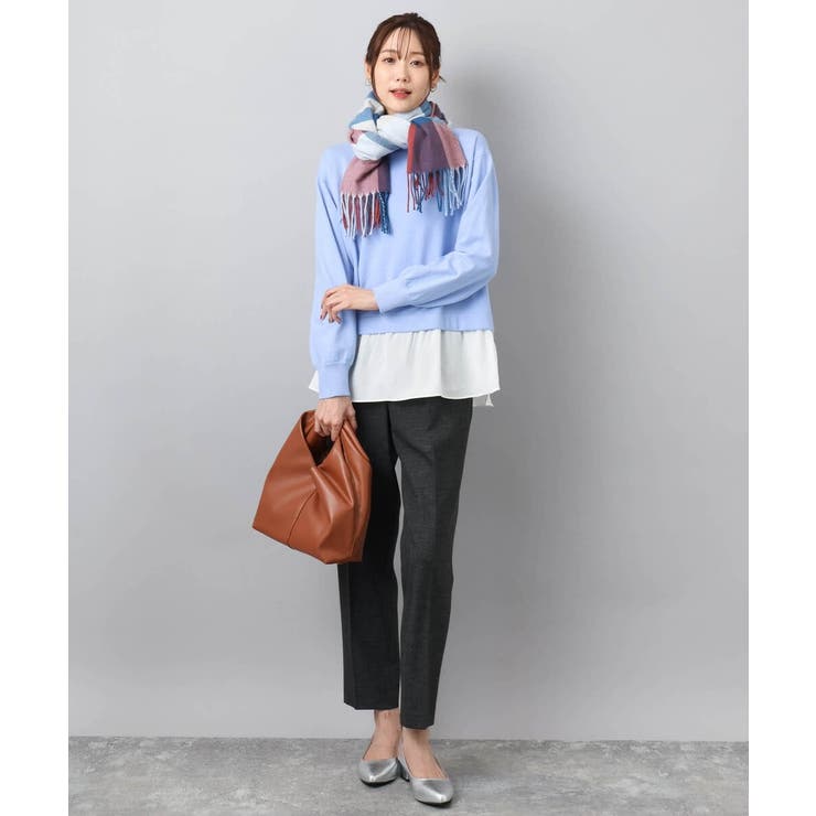 大判チェック柄ストール/洗える | MK MICHEL KLEIN | 詳細画像9 