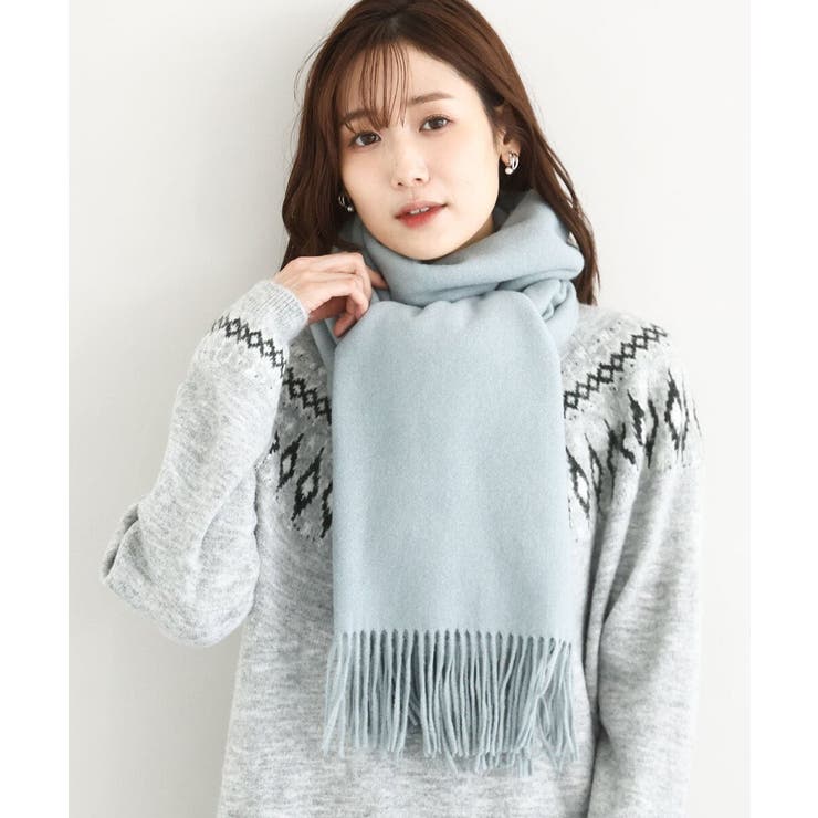 大判無地ストール/洗える | MK MICHEL KLEIN | 詳細画像1 