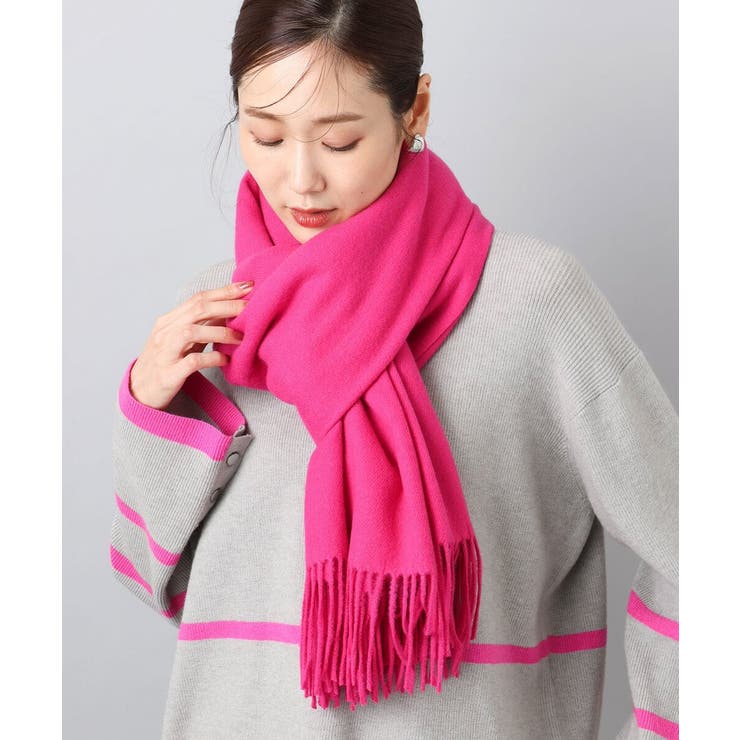 ピンク | 大判無地ストール/洗える | MK MICHEL KLEIN