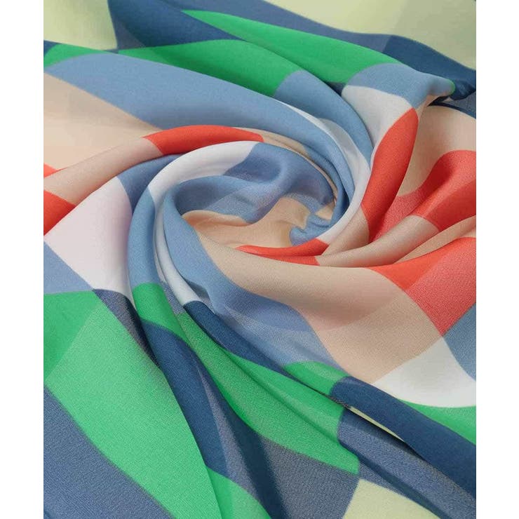 幾何柄スカーフ/洗える | MK MICHEL KLEIN | 詳細画像3 