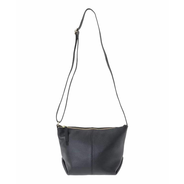 ブラック | シュリングレザー台形ショルダーバッグ | MK MICHEL KLEIN