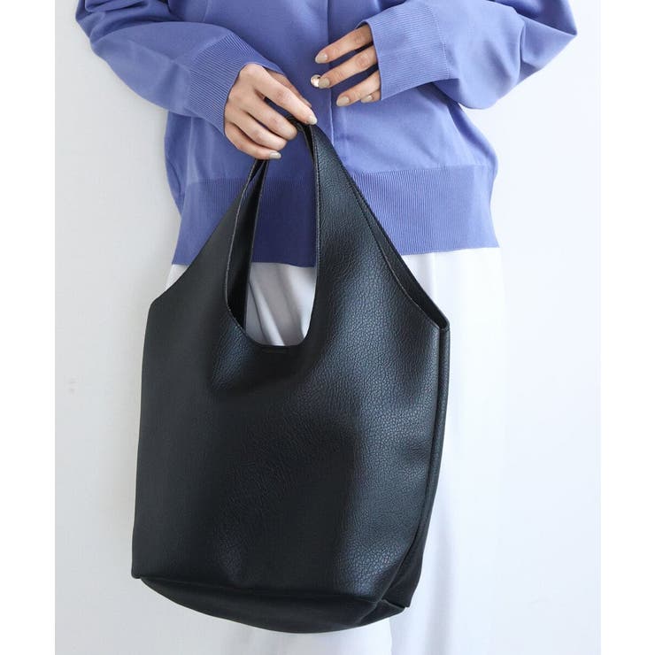 ブラック | [A4収納可]リングチャーム付きトートバッグ | MK MICHEL KLEIN