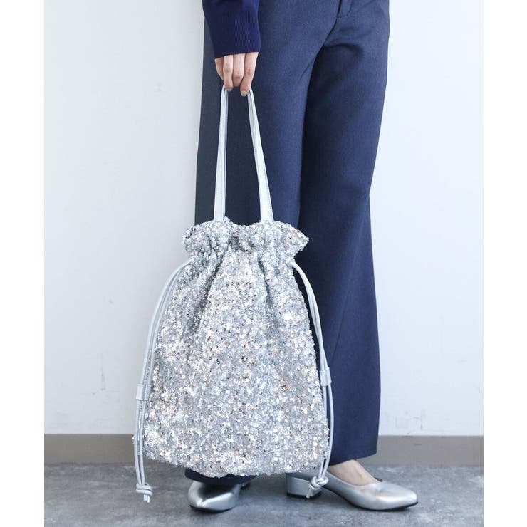 シルバー | スパンコール2WAYトートバッグ | MK MICHEL KLEIN