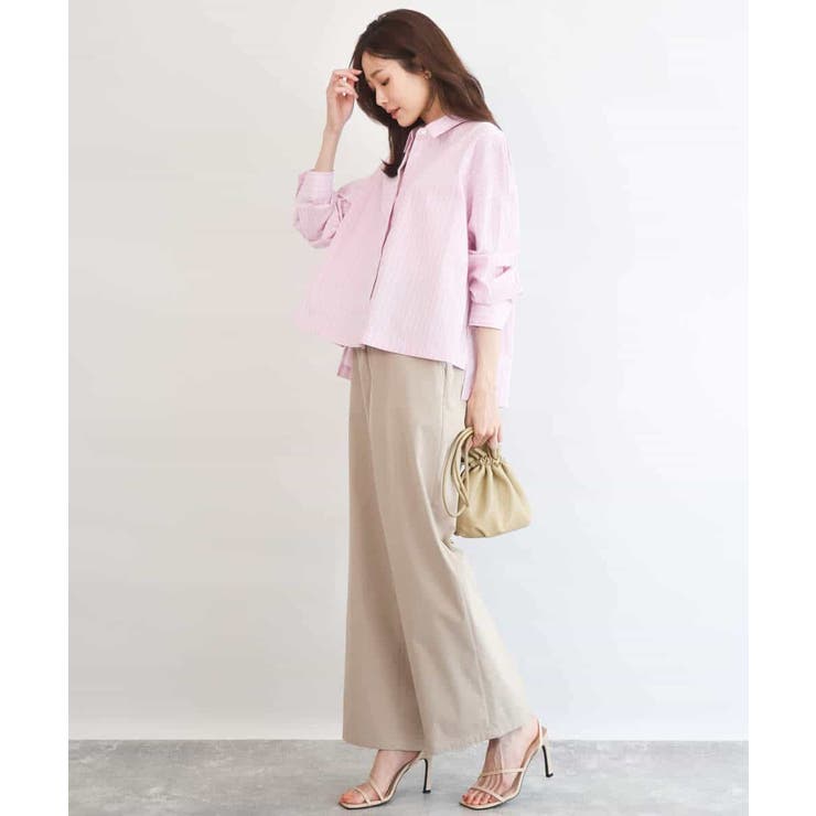 クロップド丈コットンストライプシャツブラウス/洗える | MK MICHEL KLEIN | 詳細画像10 