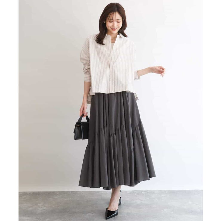 クロップド丈コットンストライプシャツブラウス/洗える | MK MICHEL KLEIN | 詳細画像13 