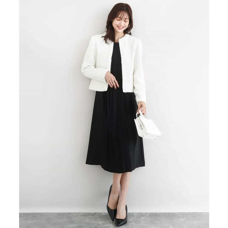 サテンジョーゼット プリーツワンピース/洗える | MK MICHEL KLEIN | 詳細画像10 