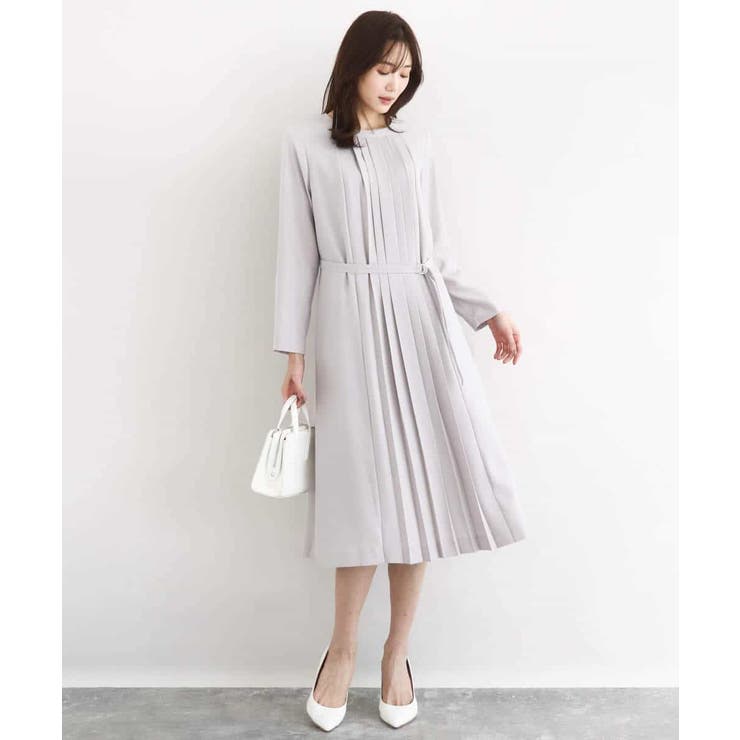 サテンジョーゼット プリーツワンピース/洗える | MK MICHEL KLEIN | 詳細画像11 