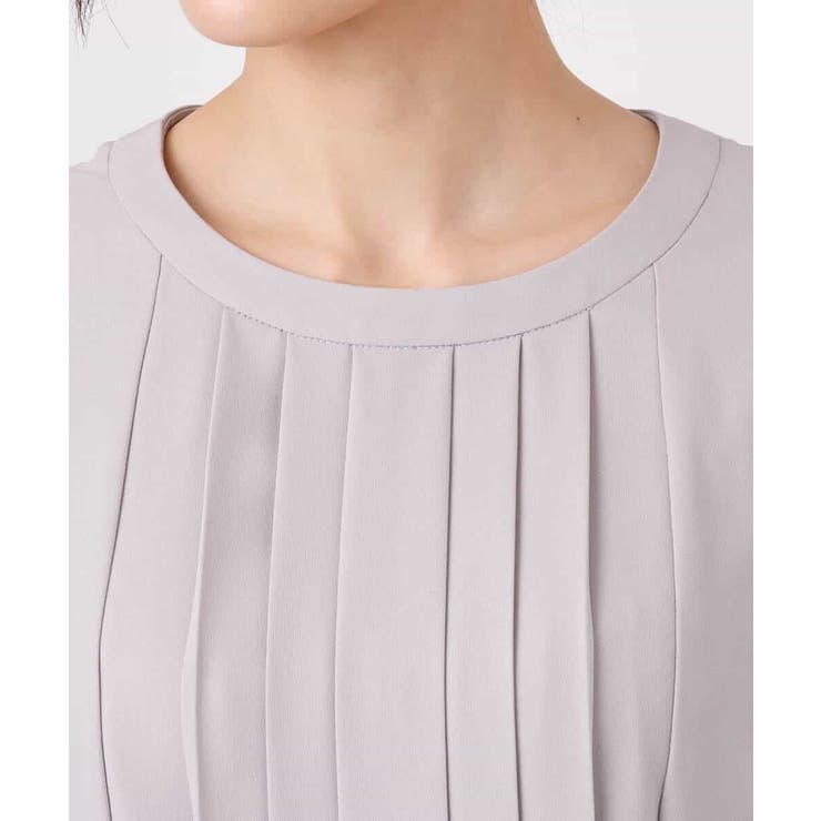 サテンジョーゼット プリーツワンピース/洗える | MK MICHEL KLEIN | 詳細画像21 