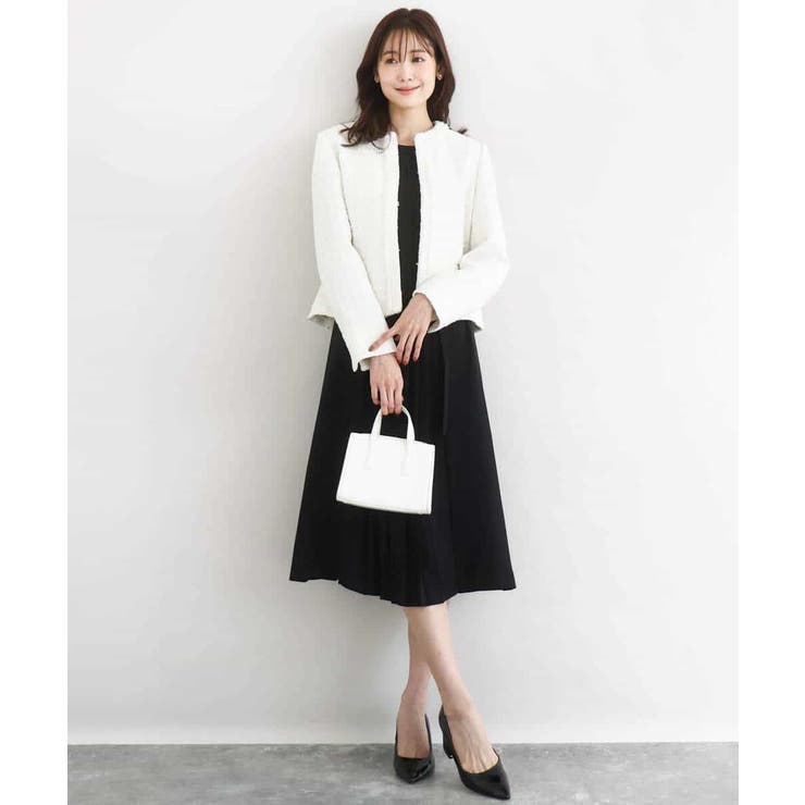 サテンジョーゼット プリーツワンピース/洗える | MK MICHEL KLEIN | 詳細画像8 