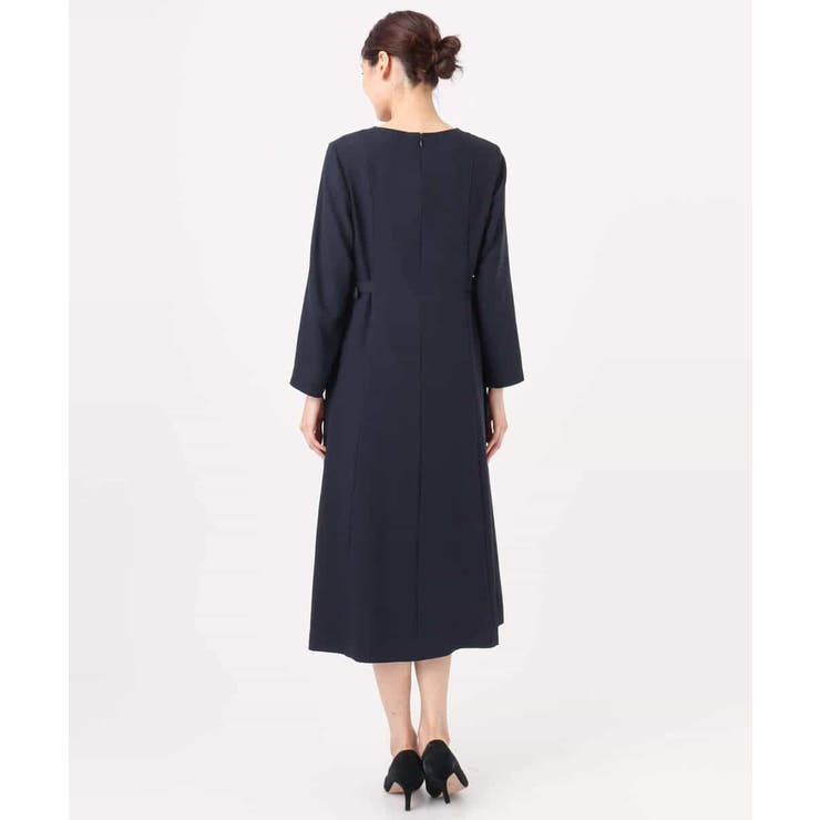 サテンジョーゼット サイドベルトワンピース/洗える | MK MICHEL KLEIN | 詳細画像12 