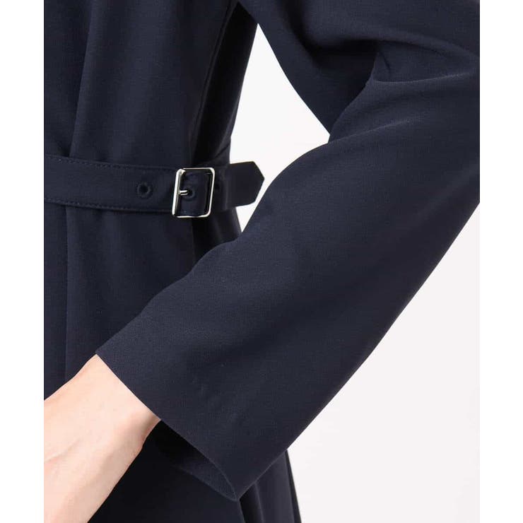 サテンジョーゼット サイドベルトワンピース/洗える | MK MICHEL KLEIN | 詳細画像15 