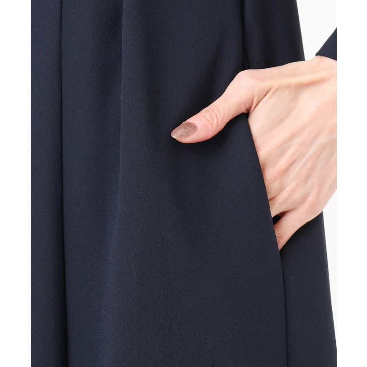 サテンジョーゼット サイドベルトワンピース/洗える | MK MICHEL KLEIN | 詳細画像16 