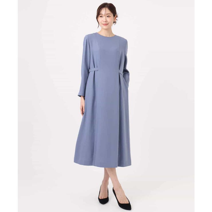 サテンジョーゼット サイドベルトワンピース/洗える | MK MICHEL KLEIN | 詳細画像20 