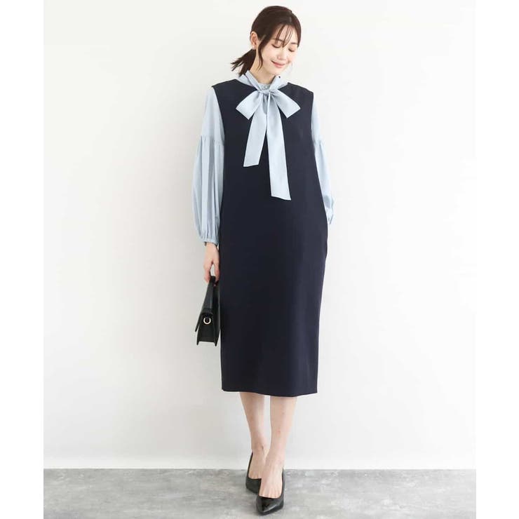 バックフリルデザイン ジャンパースカート/洗える | MK MICHEL KLEIN | 詳細画像1 