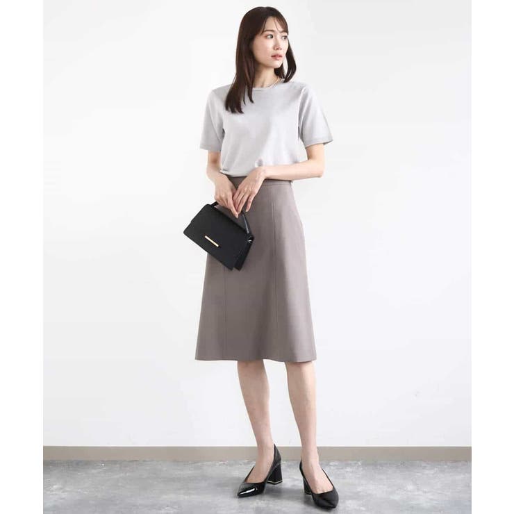 メランジ調セミフレアースカート/セットアップ対応/洗える | MK MICHEL KLEIN | 詳細画像10 