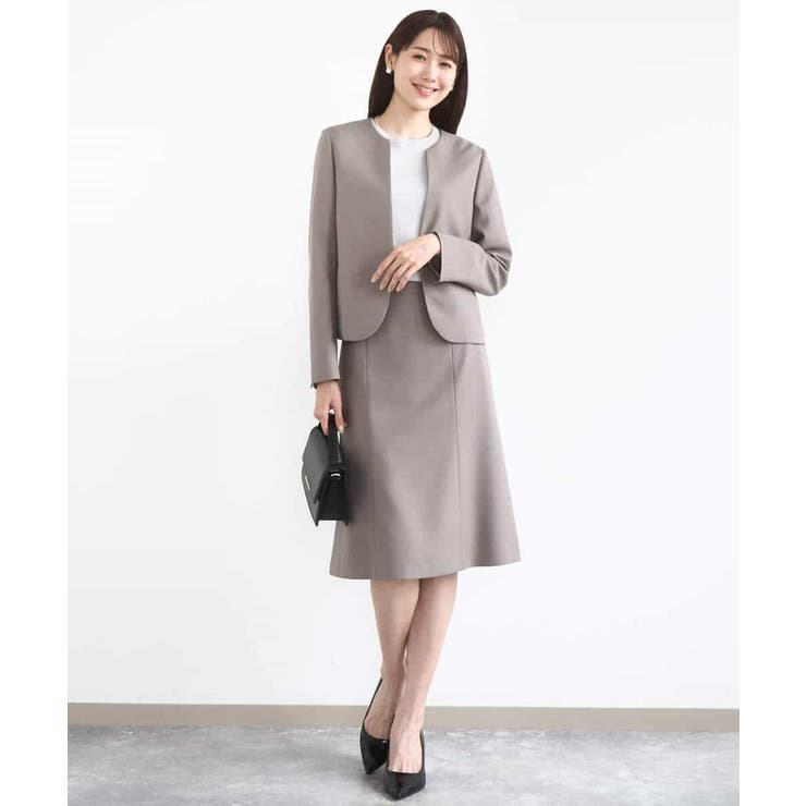 メランジ調セミフレアースカート/セットアップ対応/洗える | MK MICHEL KLEIN | 詳細画像11 